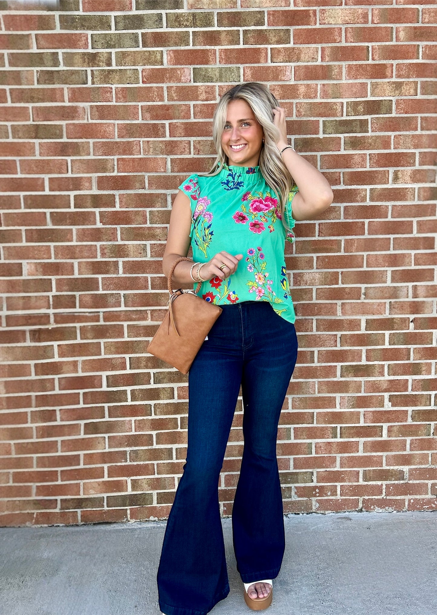 Chic Floral Print Top