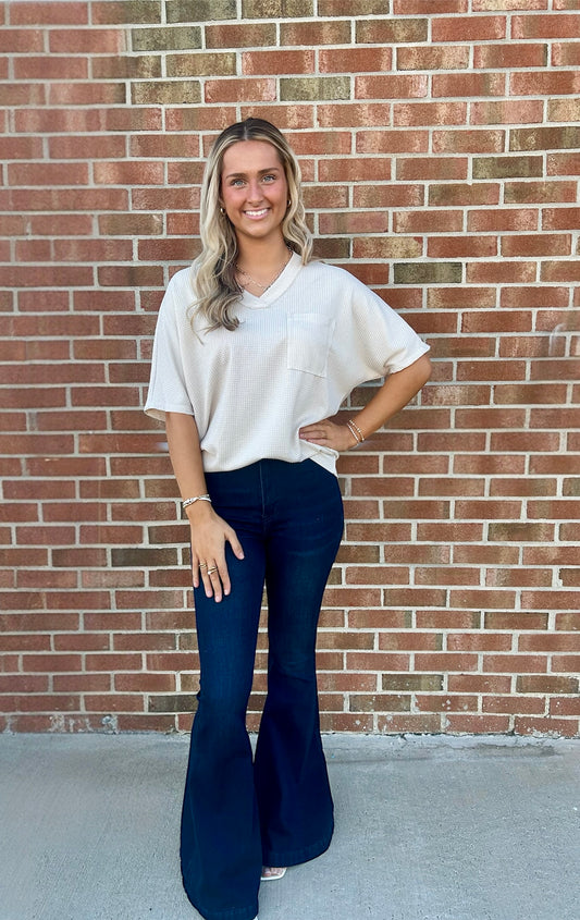 Becky Waffle Knit Top