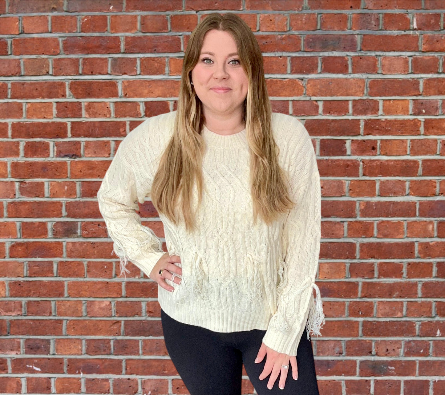 Tassel Cream Sweater