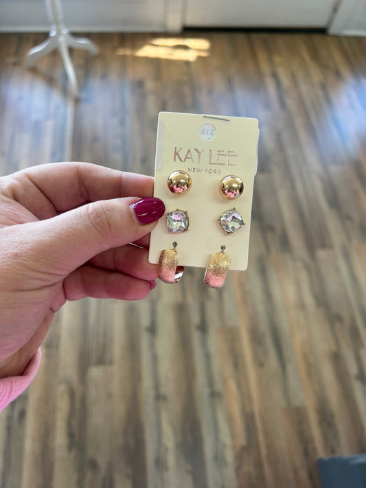 Cushion Pair Earring Set