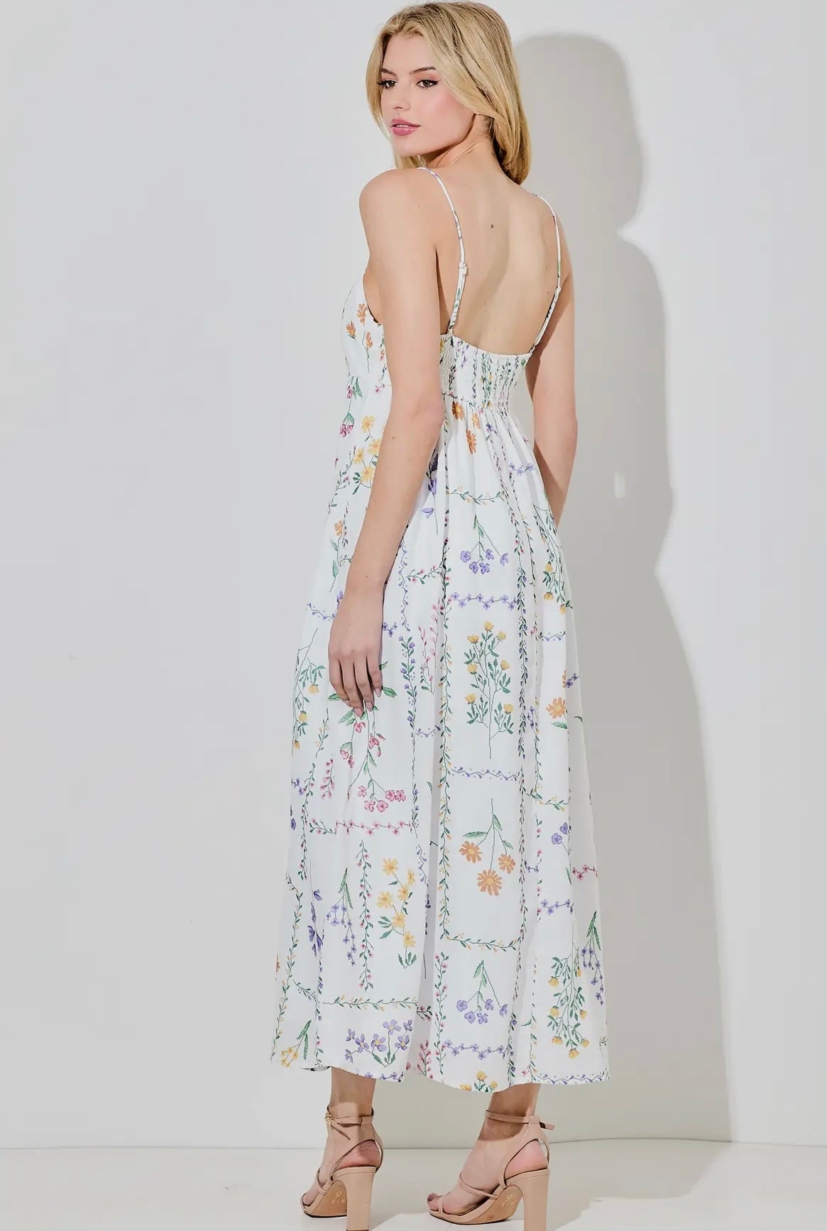 Amanda Floral Print Midi Dress