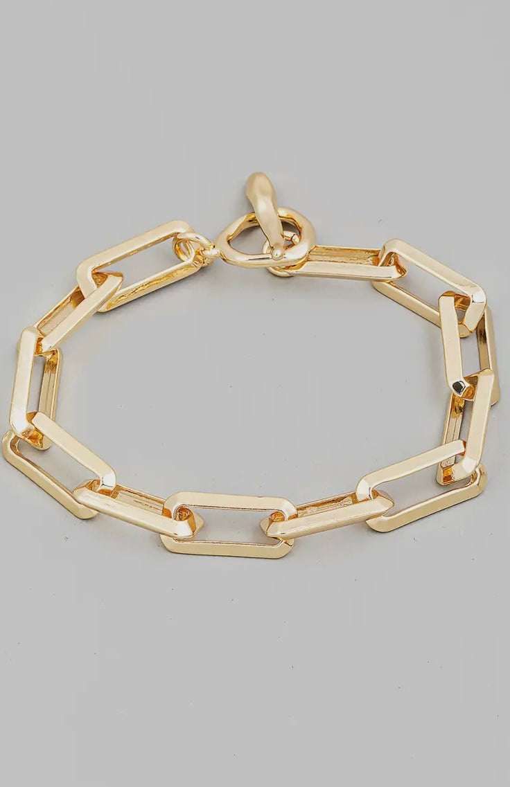 Rectangle Toggle Chain Bracelet
