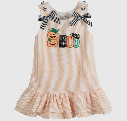 Halloween Smocked Ruffle Dress