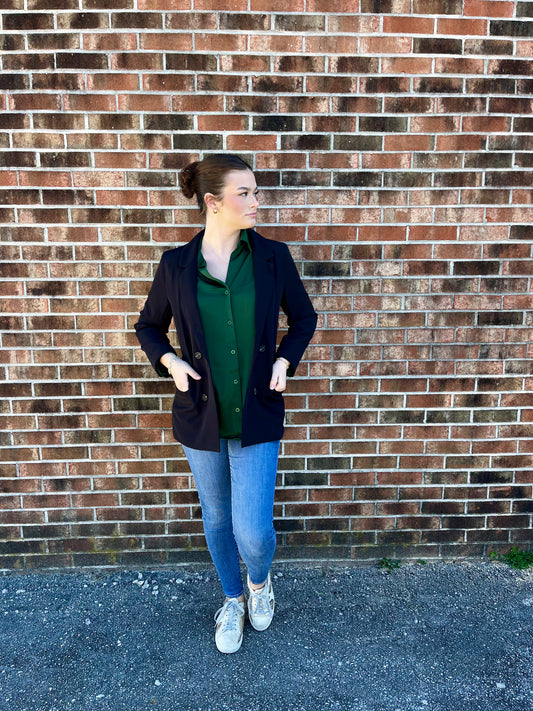 Mary Folded Sleeve Blazer