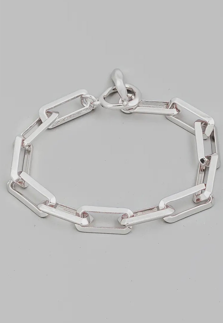 Rectangle Toggle Chain Bracelet