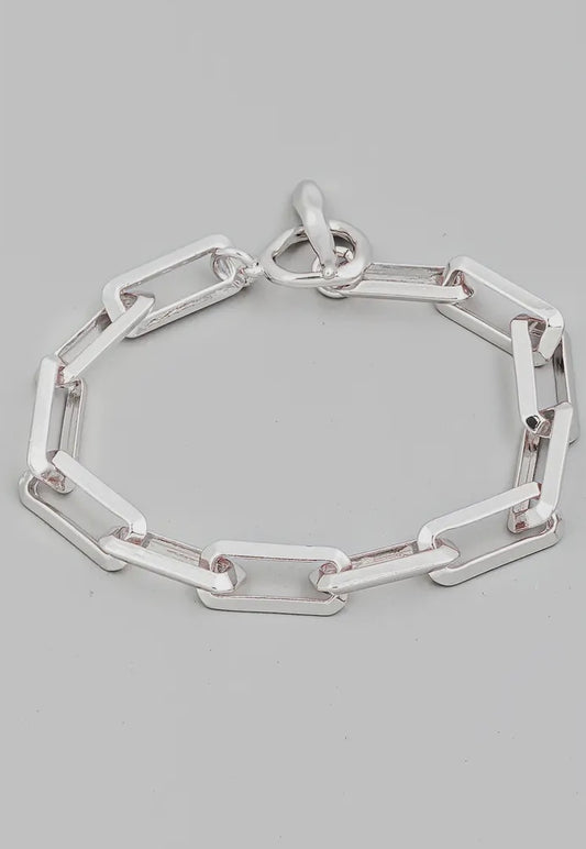Rectangle Toggle Chain Bracelet