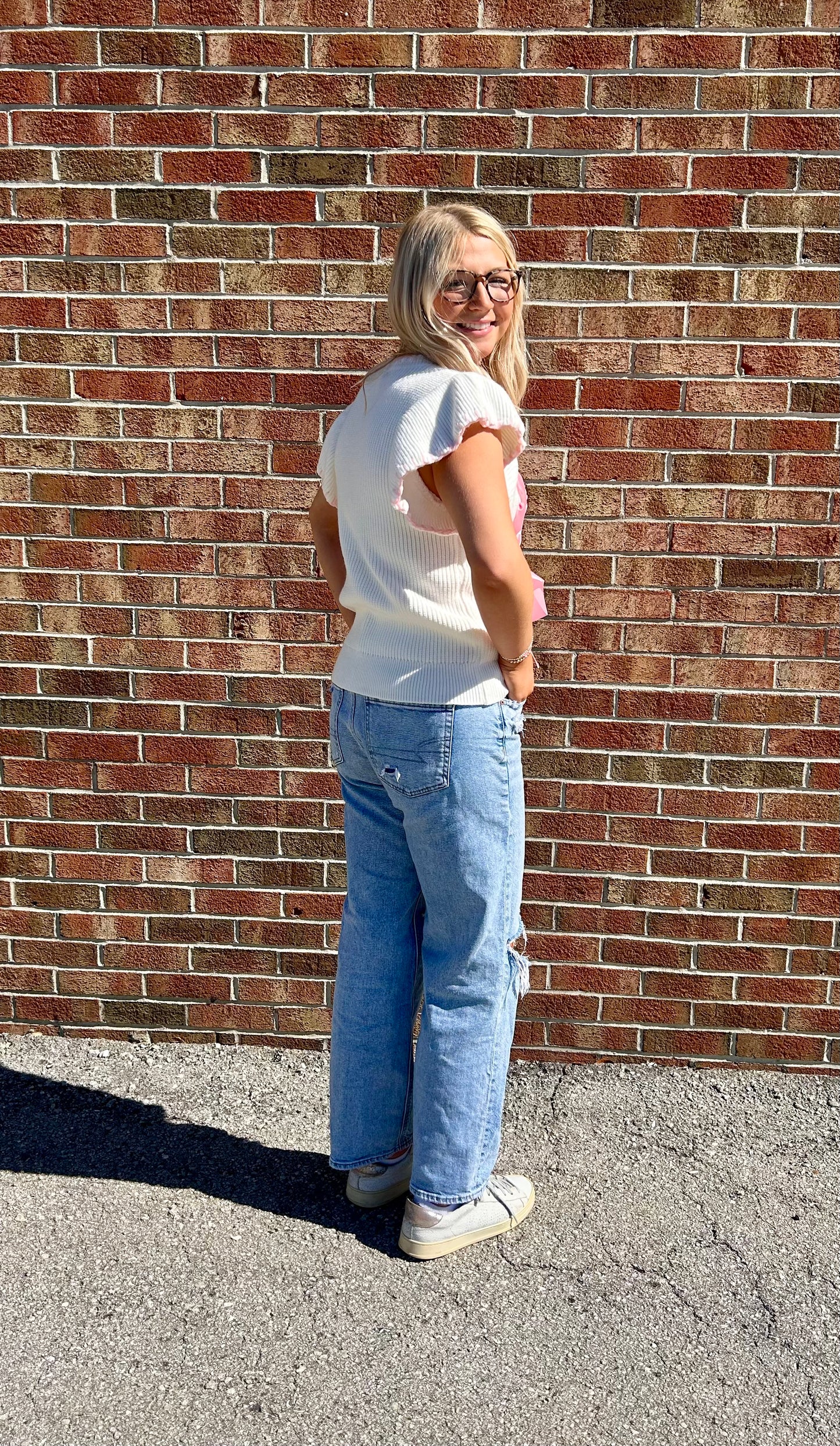 Lyla Pink Bow Sweater