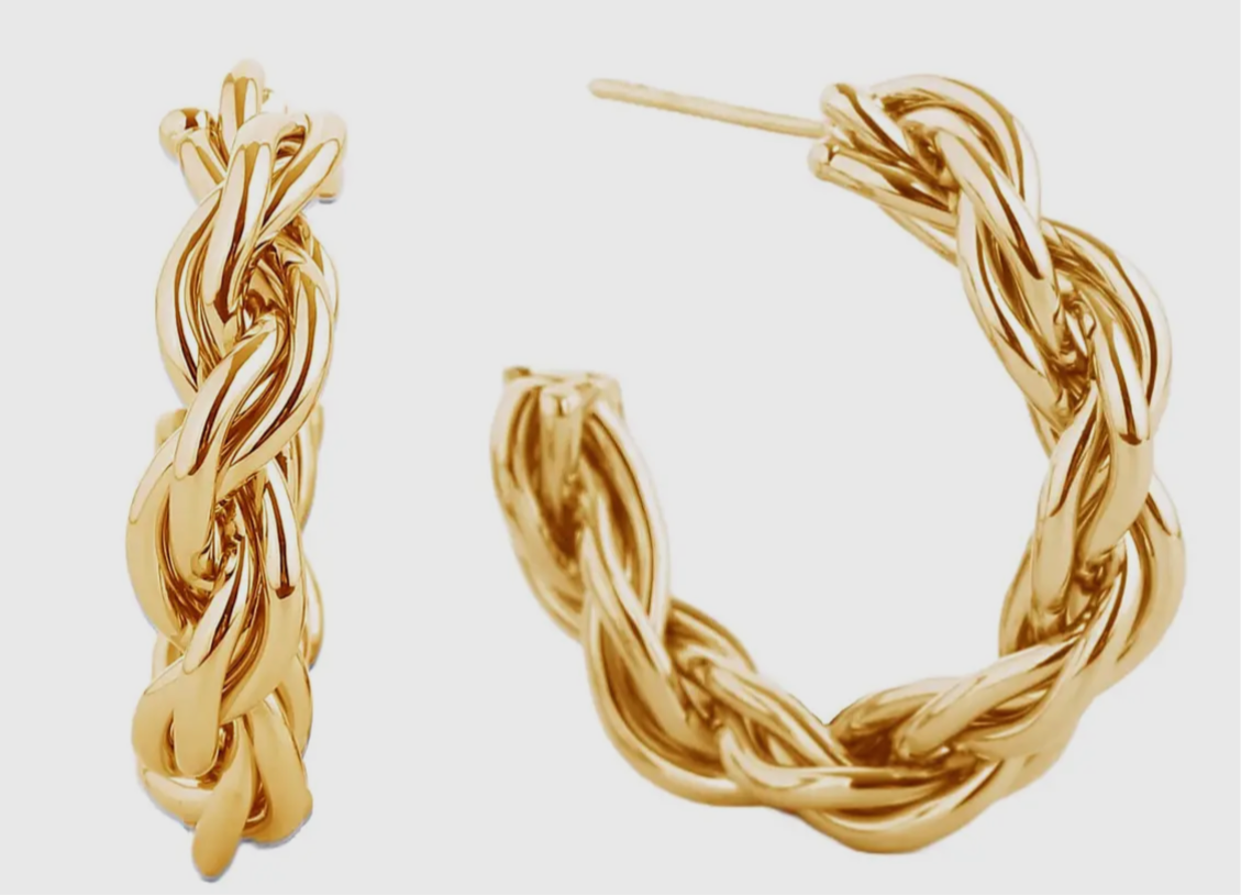 Twisted Hoop Earrings