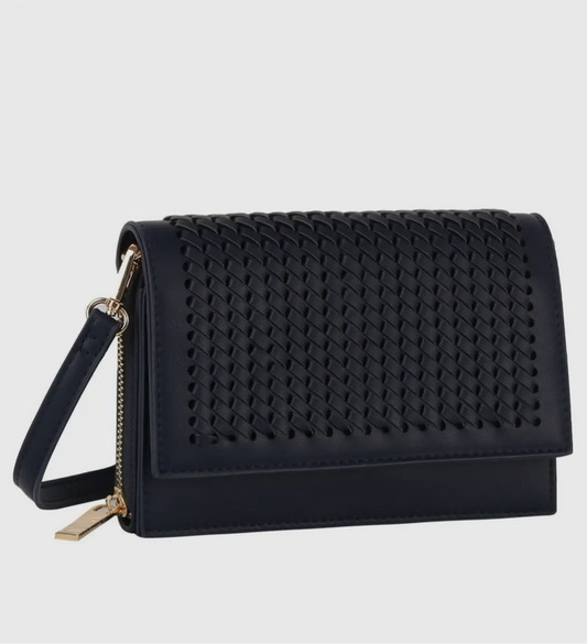 Trisha Woven Navy Crossbody