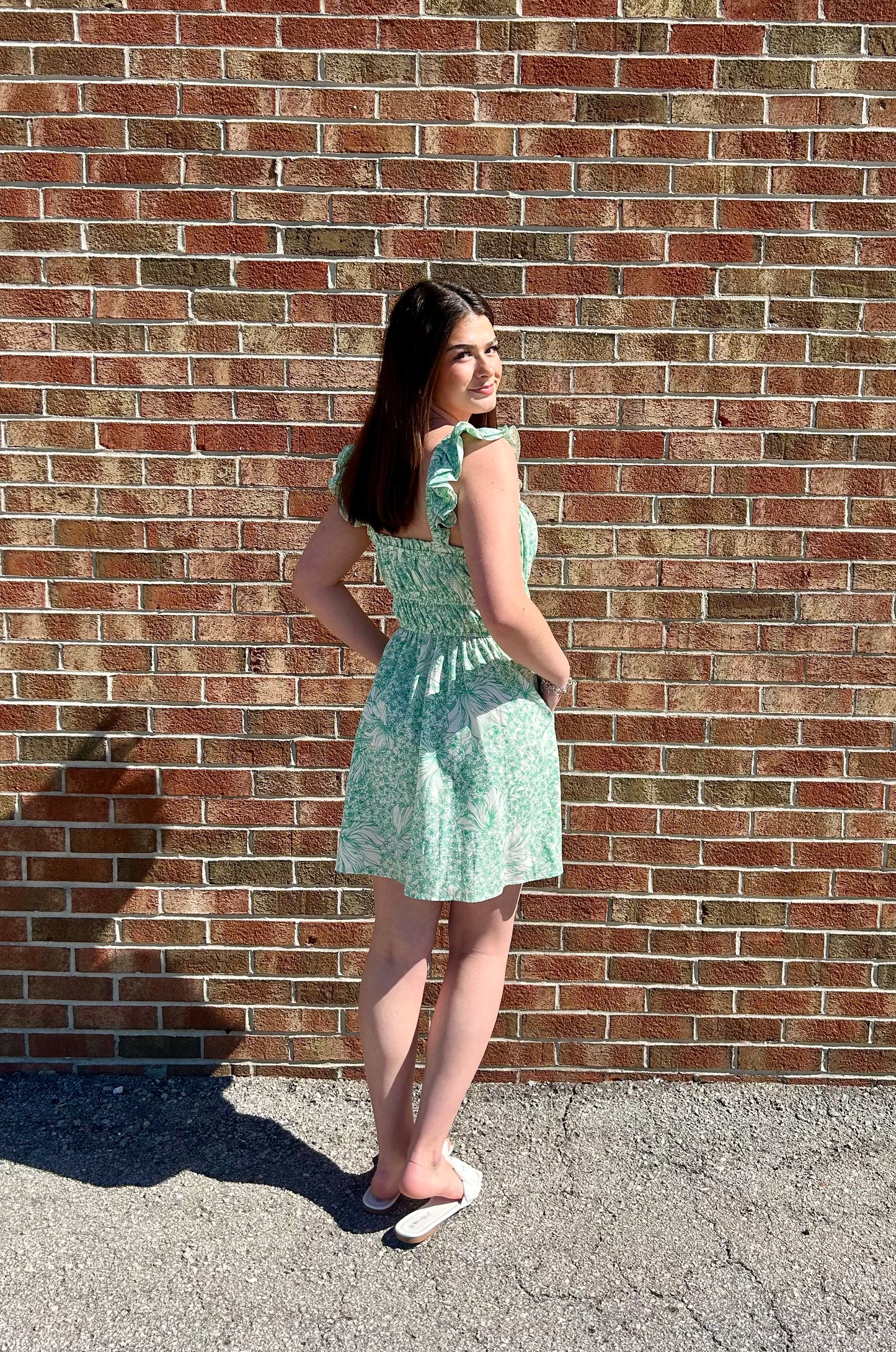 Alice Green Ruffle Dress