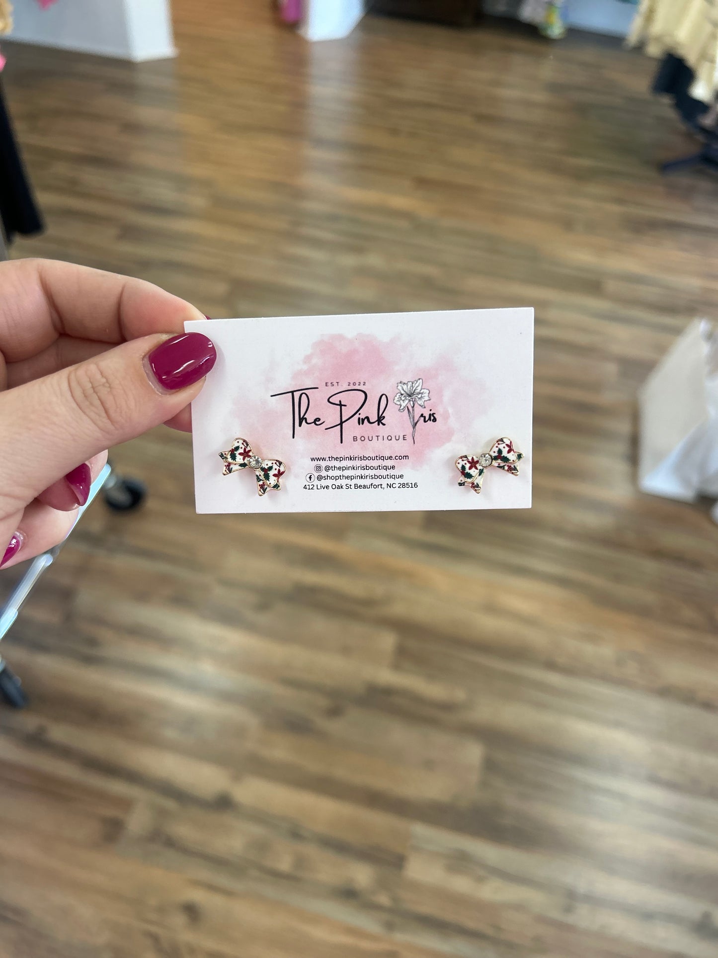 Christmas Bow Earrings