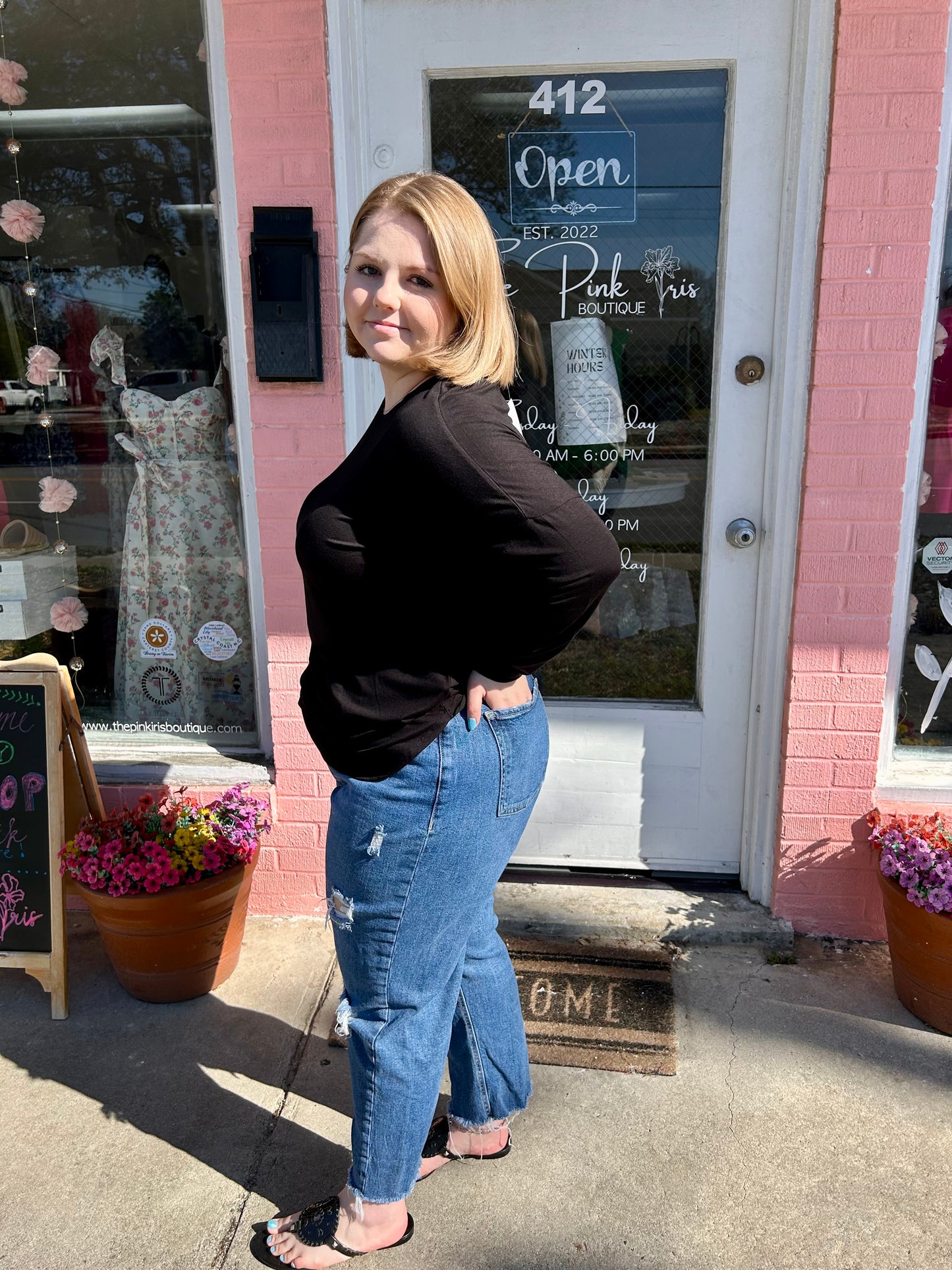 Dolman Round Neck Top