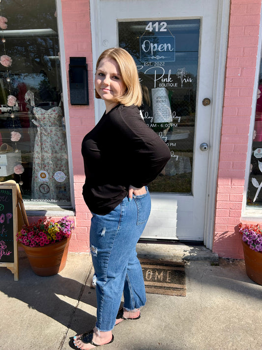 Dolman Round Neck Top