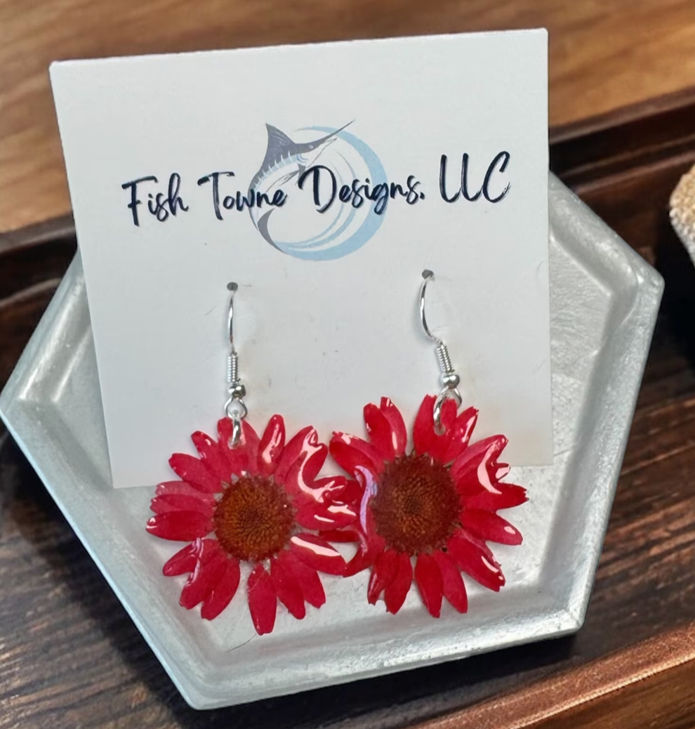 Pressed Flower Earrings