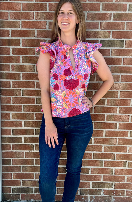 Rose Floral Top