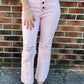Pink High Rise Straight Jeans