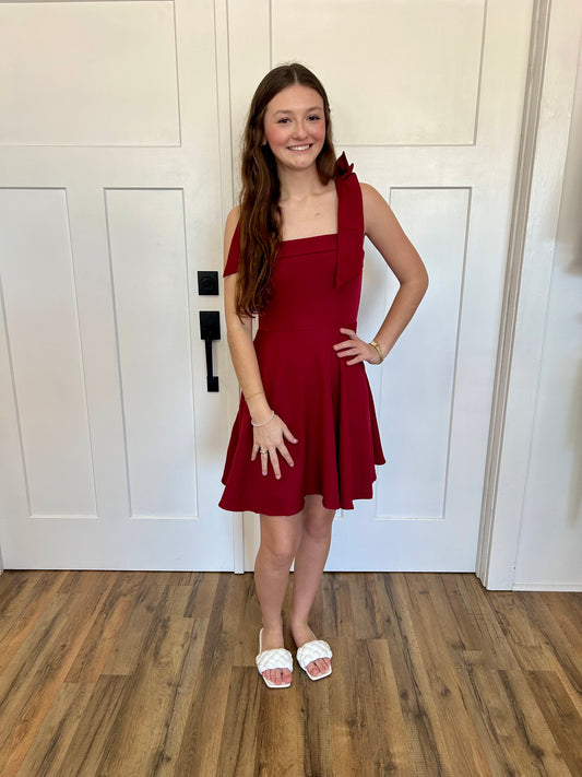 Crimson Bow Dress