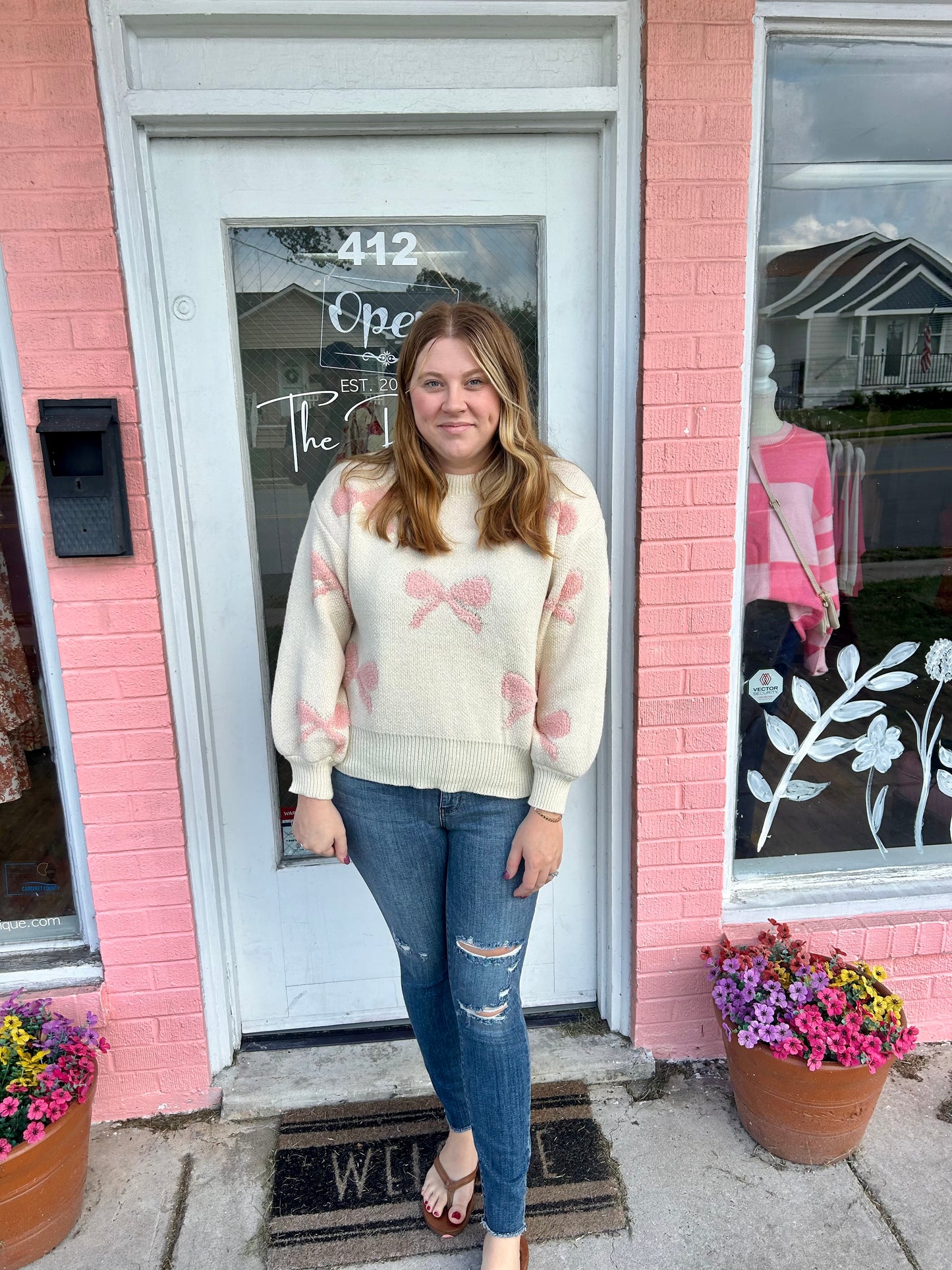 Pink Bow Sweater