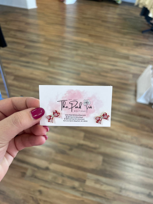 Christmas Bow Earrings