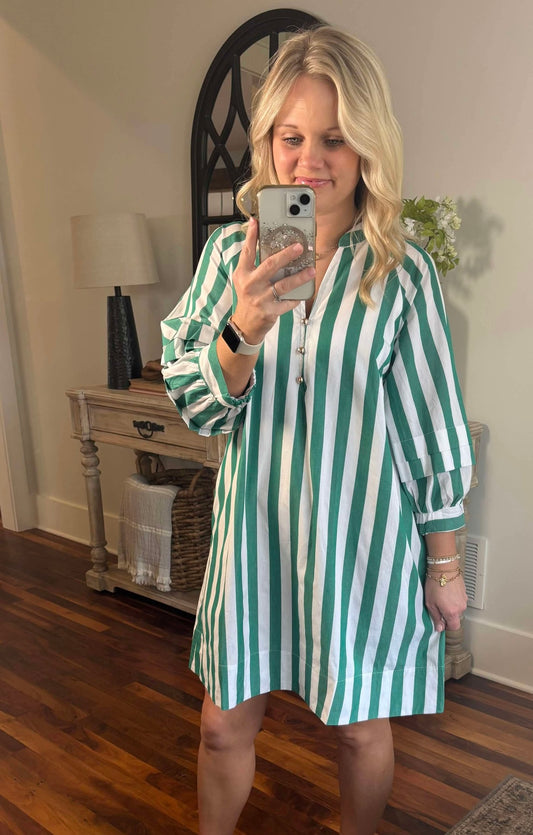 Jessie Green Stripe Dress