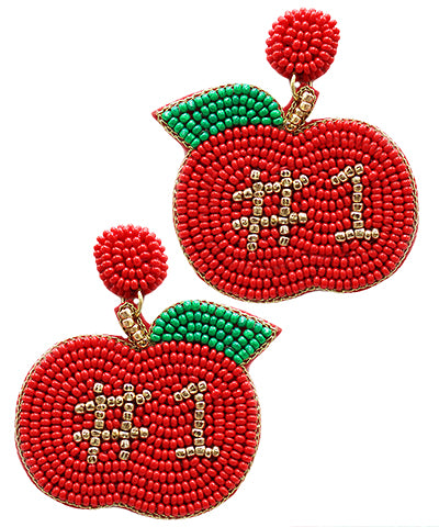 Teacher #1 Apple Earrings