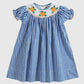 Royal Blue Pumpkin Smocked Dress