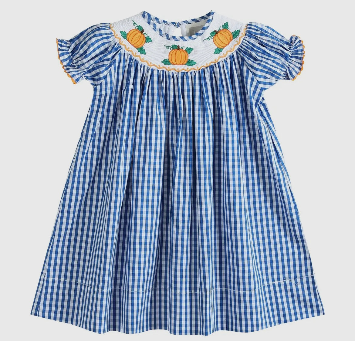 Royal Blue Pumpkin Smocked Dress