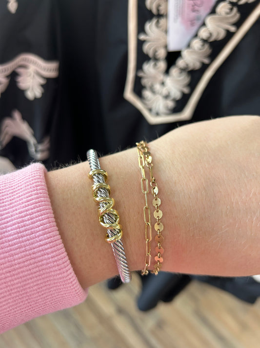 Line Wrapped Cable Bracelet