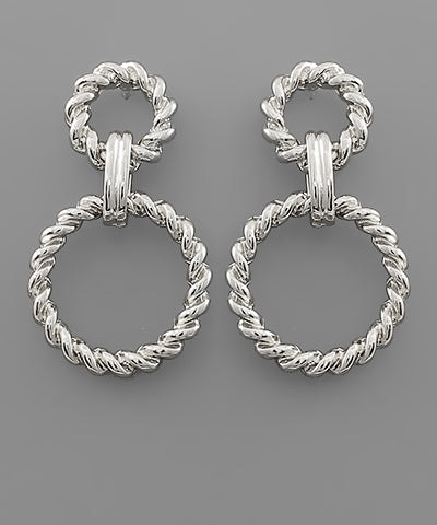 Rope Circle Link Earrings