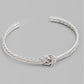 Wire Smooth Rope Knot Open Cuff Bracelet