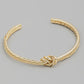 Wire Smooth Rope Knot Open Cuff Bracelet