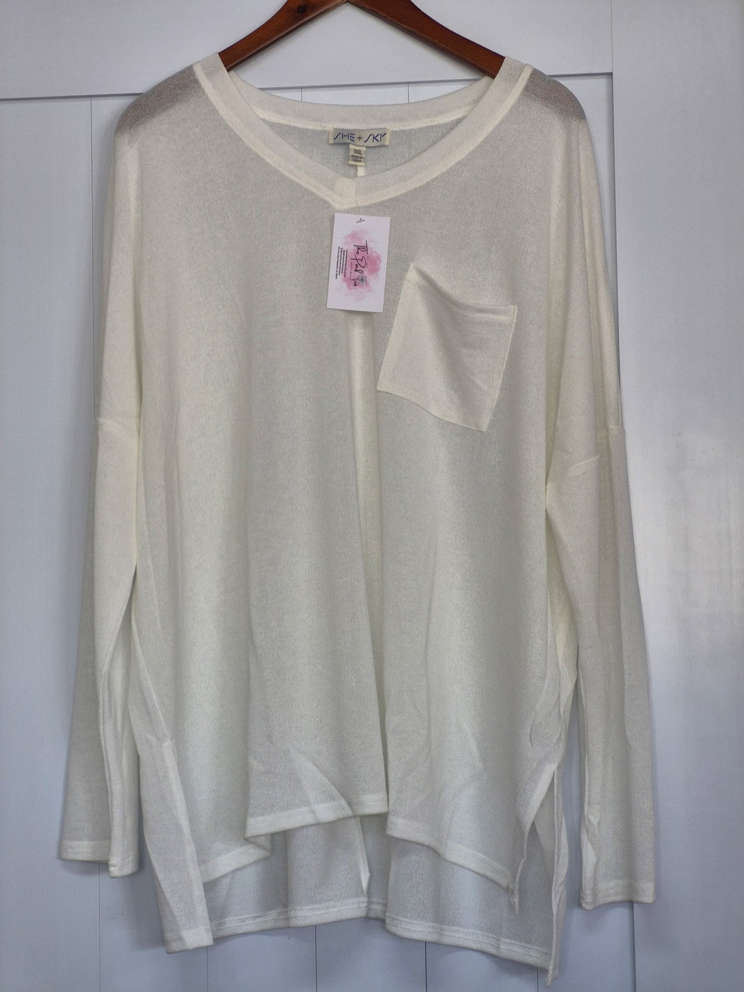 Curvy Ivory Long Sleeve