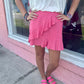 Josie Pink Linen Skirt