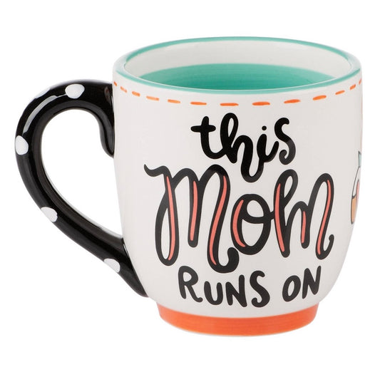 Mom Runs On Coffee and Chaos Mug